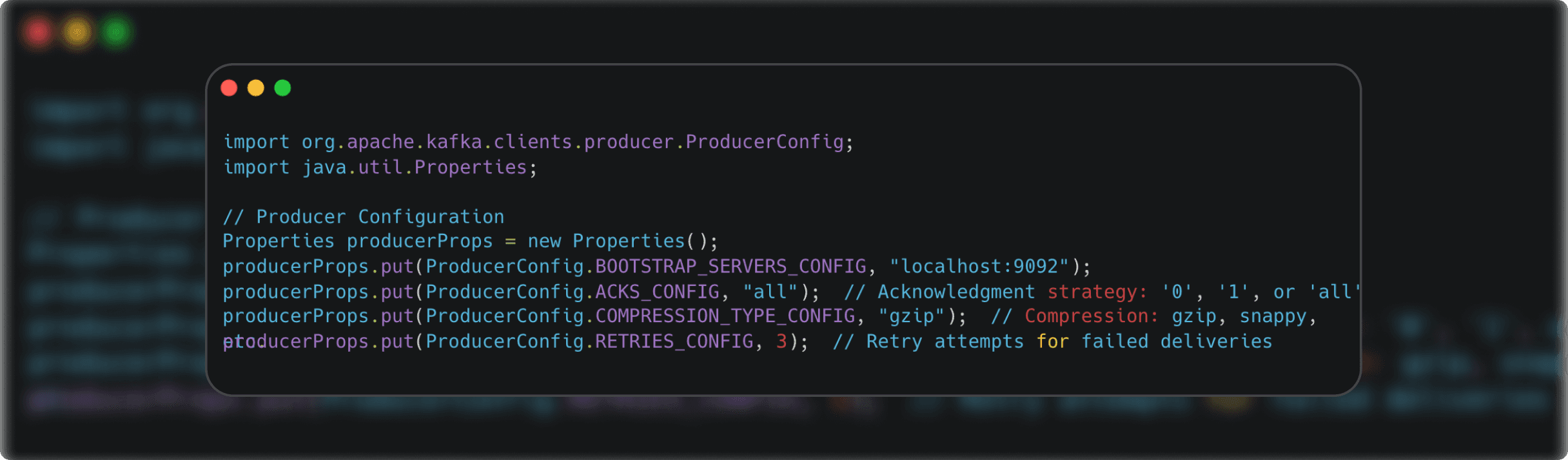 Producer Configurations