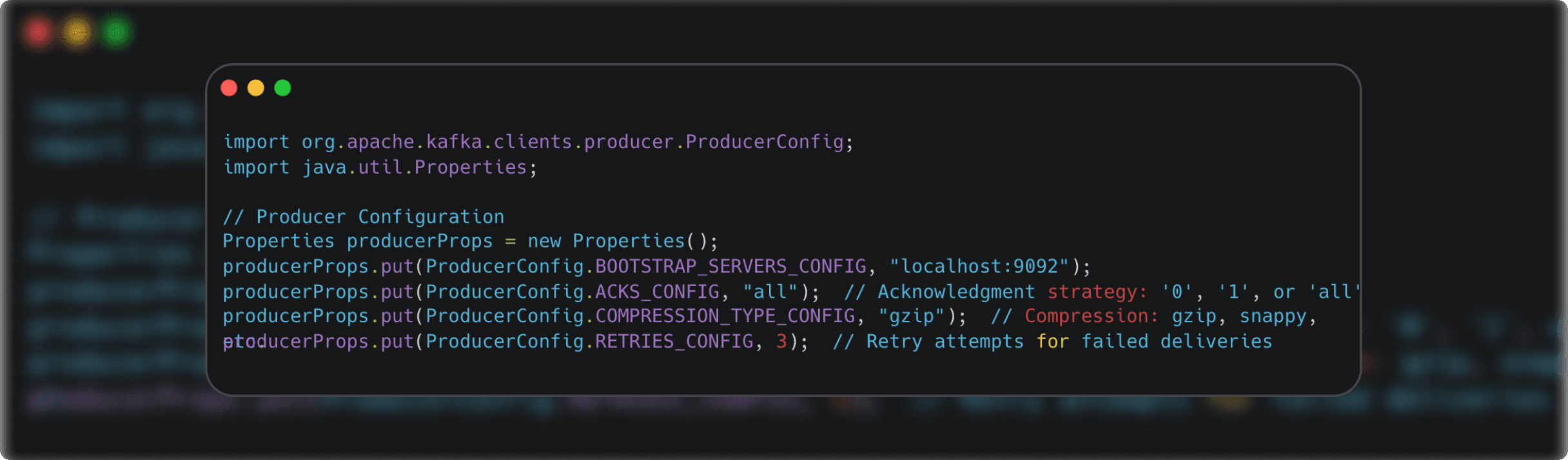 Producer Configurations